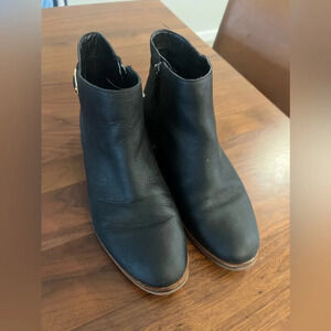 Cole Haan Lilah Buckle W14923 Womens Black Synthetic Ankle & Booties Boots 8.5 B